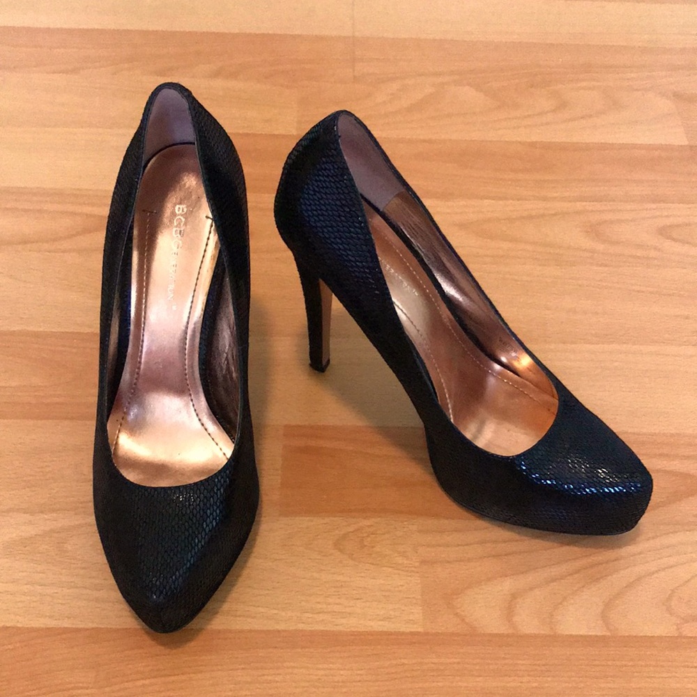 BCBGeneration black leather High Heels 8B/38